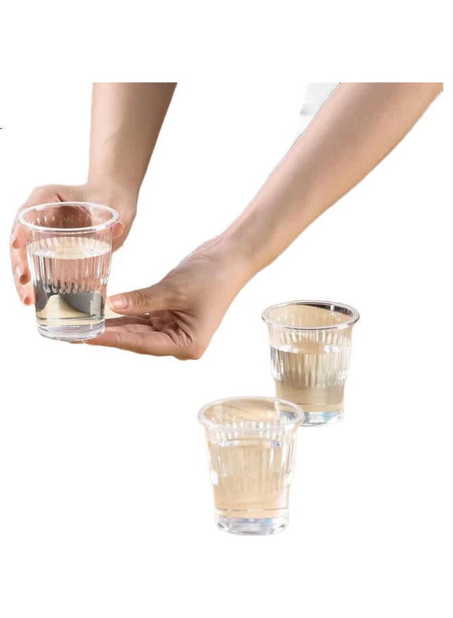 CHAHUA Camellia Aviation Cup Disposable Cups, Thickened Plastic Cups, Pp Transparent Plastic Cups, For Home Use, 100 Pieces, 170Ml - Image 2