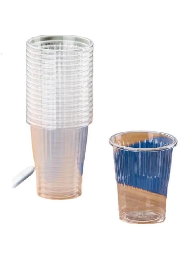 CHAHUA Camellia Aviation Cup Disposable Cups, Thickened Plastic Cups, Pp Transparent Plastic Cups, For Home Use, 100 Pieces, 170Ml - Image 3