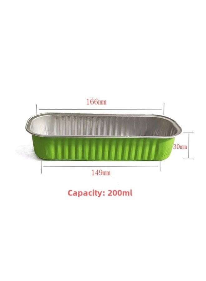 Thickened Air Fryer Oven Special Tin Paper Box Baked Durian Cheese Sweet Potato Aluminum Foil Baking Cake Packaging Box-Specification:Light Green-Colour:166-200ml Without Cap  - Image 1