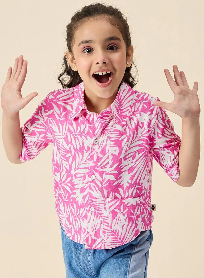 ستايلو بج قميص بنقشة زهور للبنات