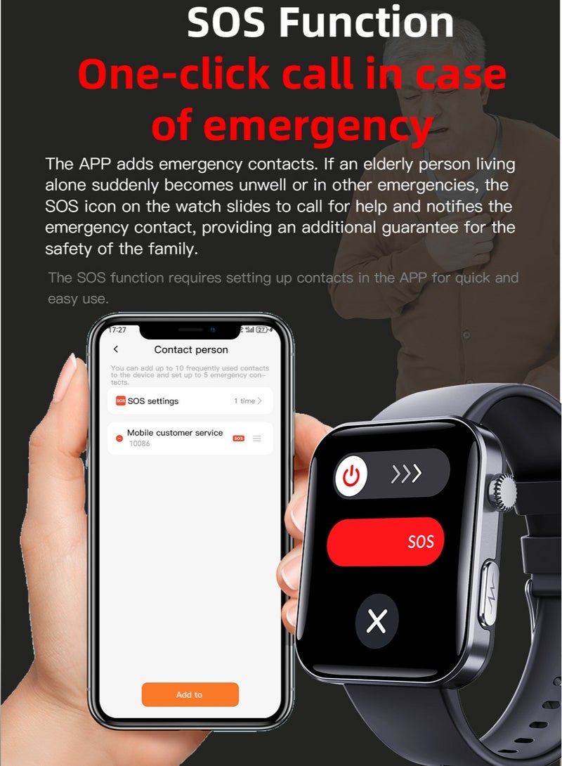 Healthy Smart Watch, Waterproof Fitness Watch, Bluetooth Connection, Incoming Calls And Text Messages Reminding Business Smart Watch, Heart Rate Monitoring, Scientific Sleep, Men's Smart Watch, Smart Watch That Can Measure Blood Pressure And Blood Lipid Analysis, Women's Watch - Image 3