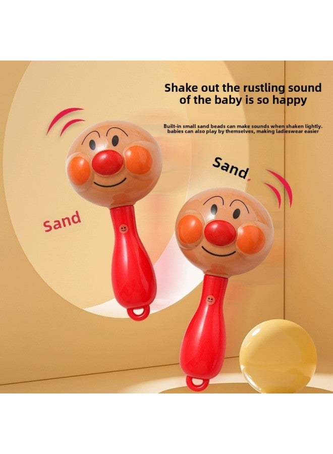 Small Sand Hammer Baby Red Bite Rattle Hand Grasping Training Newborns Listening To Black And White Early Education Educational Toys-Color:2 Sand Hammers + Rattle + Pentagonal Bell - Image 2