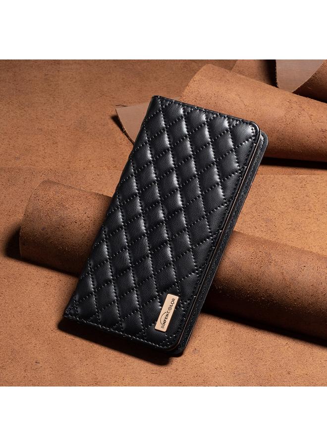 S-TOP Case For Motorola Moto G55 Diamond Lattice Magnetic Leather Flip Phone Case - Image 2