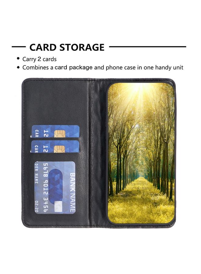 S-TOP Case For Motorola Moto G55 Diamond Lattice Magnetic Leather Flip Phone Case - Image 5