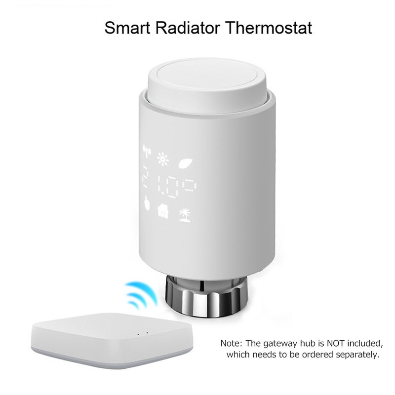 Intelligent Temperature Control Valve Portable Radiator Valve Programmable Temperature Controller Household Thermostat Valve Temperature Regulating Valve ZigBee Tuya APP Remote Control (Used with - Image 5