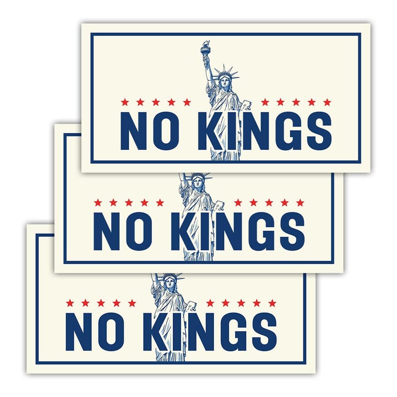ULTRAVUTT 75x375 3PCS No Kings in America Since 1776 Bumper Sticker Statue of Liberty Bumper Political Sarcastic Sticker for Cars - Image 3