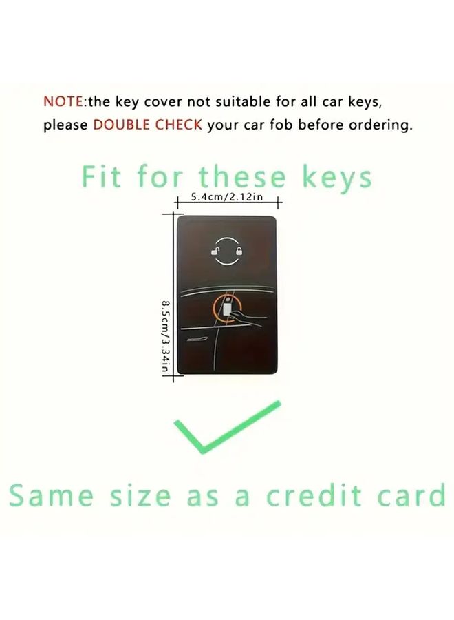 White Tesla Key Card Holder with Round Ring Pendant for Model Y 3 X - Image 4