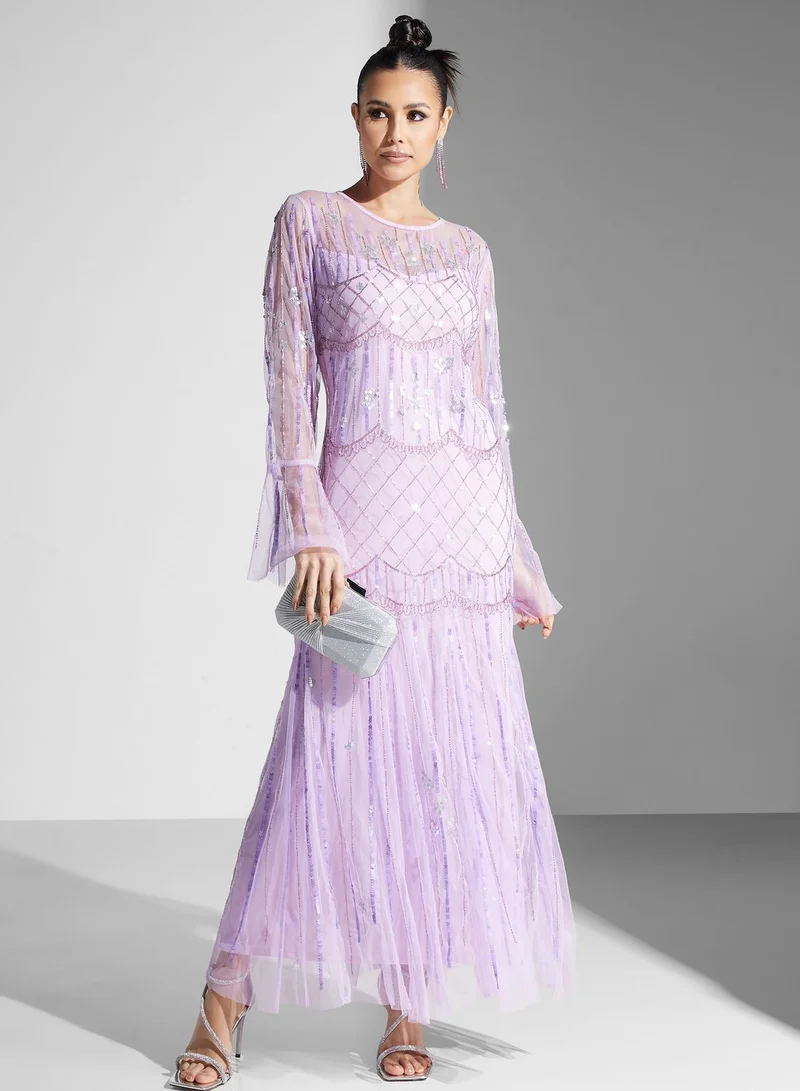 Namshi x Sequin Embellished Dress