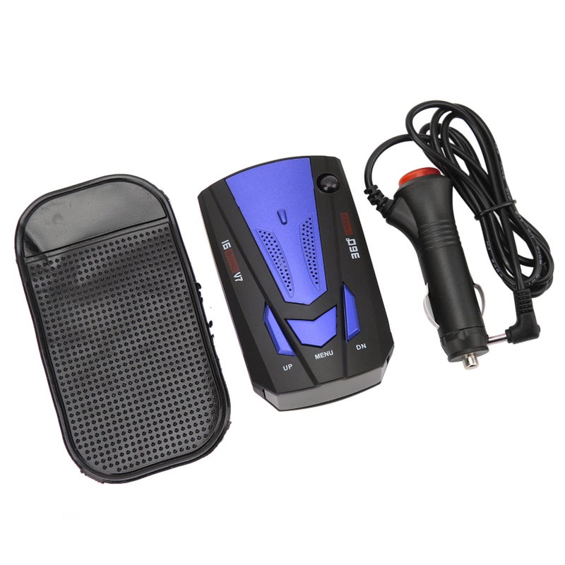 Car Radar Detector 360 Degree Protection Speed Alarm 16 Band Electronic Dog Detector Speedometer Speed Tester Blue - Image 4