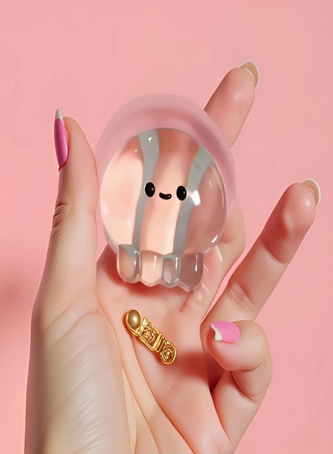 سكويشي قطعتان من لعبة تابا الإسفنجية، لعبة إسفنجية، مجسم أرنب شفاف قابل للتجميع، لعبة إسفنجية ذات ملمس ناعم وأشكال ممتعة، ألعاب حسية لتخفيف التوتر، مناسبة لتزيين المكتب والحقيبة - Image 4