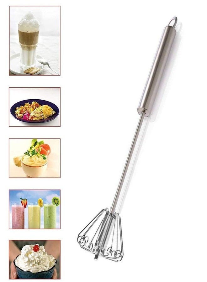 Cloudzy Egg Whisk Spring Rawai Handy Churner Manual Whisk Hand Valona Egg Beater Hand Blender Mixer Butter Milk Frother Maker Hand Push Whisk (1) - Image 3