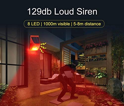 ChunHee Solar Motion Sensor Alarm Outdoor,Solar Alarm Motion Detector with Sound, 129db Sound Security Siren IP65 Waterproof Protected for Villa, Chicken coop, Farm, Yard, 2 Pack - Image 3