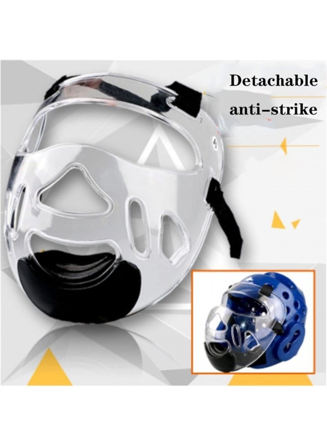 MWNAGO Clear Face Guard, Face Shield Portable Detachable Taekwondo Protection for Sports Karate Martial Arts Face Shield Nose Protector for Sports - Image 1