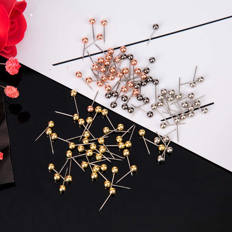AIEX 1000 Pieces Head Map Push Pins Map Push Pins Head Pin Tacks Push Pins for Cork Board, Fabric Marking, 1/8" Round Metal Head - Image 4