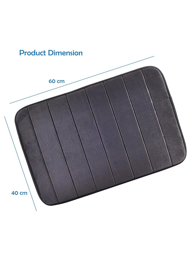 Home Pro Home Pro Tapate Bath Mat Memory Foam Soft Anti-Slip Bath Mat Machine Washable Water Absorbent Soft Foam Mat Non-Slip Absorbent Bathroom Rugs for Kitchen Bathroom Floors (Dark Blue) - Image 2