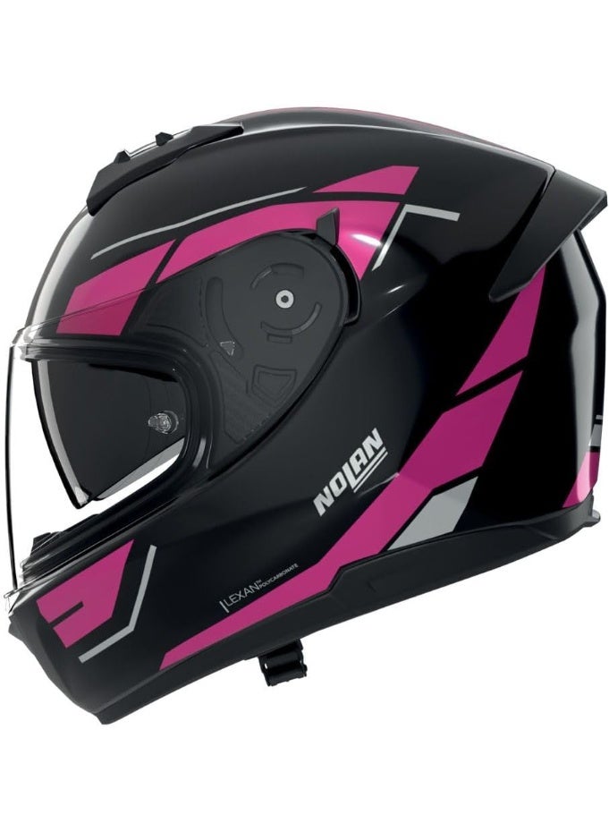 Nolan N60-6 SINCRONO BLACK/FUCHSIA METAL Helmet - Image 1