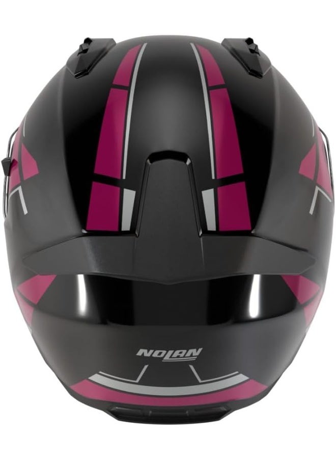 Nolan N60-6 SINCRONO BLACK/FUCHSIA METAL Helmet - Image 2