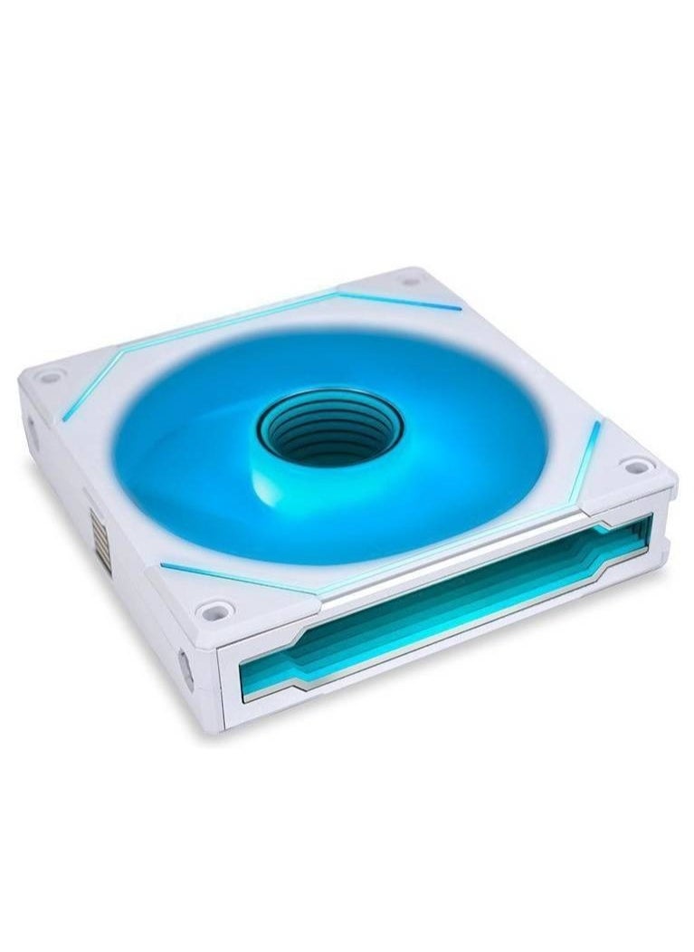 LIAN LI - Lian Li SL-Infinity 120 RGB Uni Fan, Infinity Mirror Design, Customizable RGB Lighting, 3x 120mm PWM Fan, 2100 rpm Fan Speed, 61.3 CFM Airflow, Triple Pack with Controller, White | G99.12SLIN3W.00 - Image 1