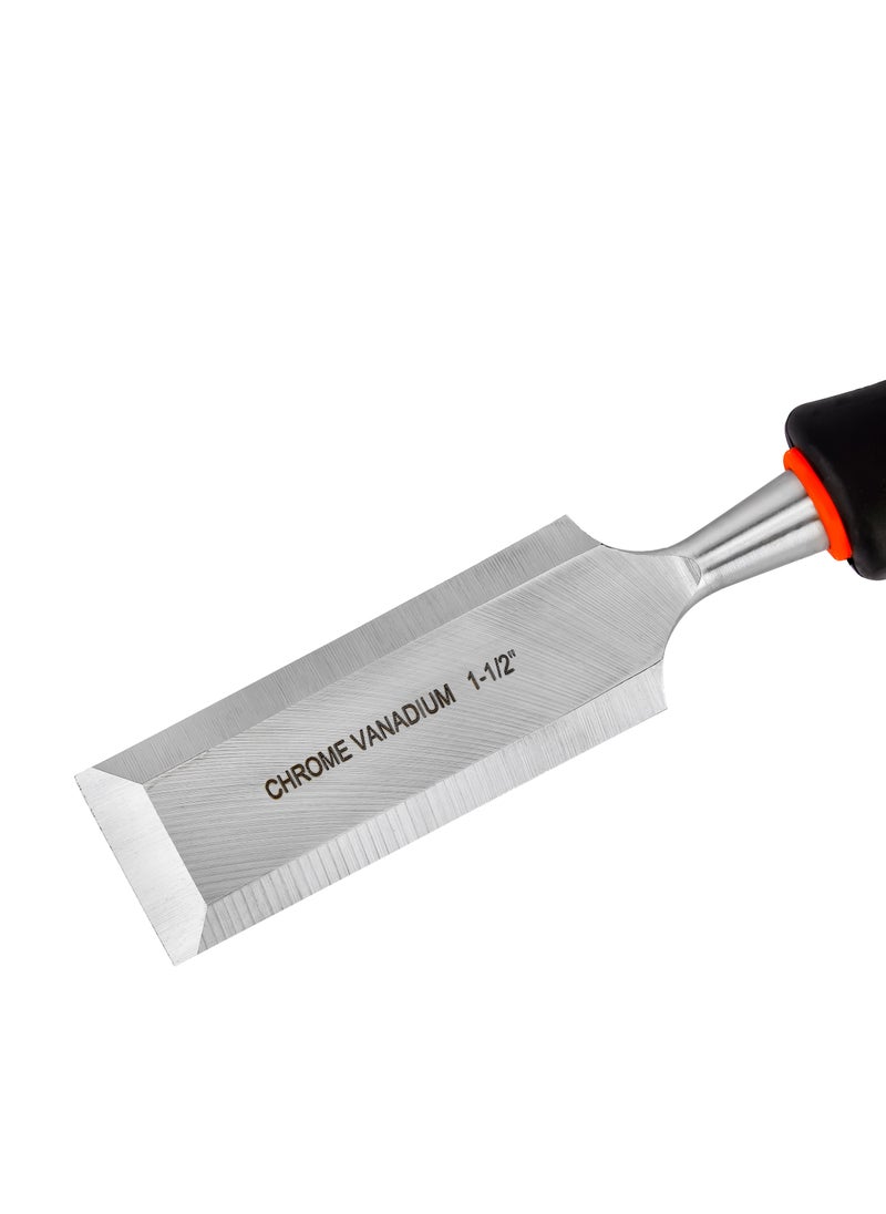 GEEPAS Geepas Toolz 1-1/2" Wood Chisel- GT59357, High-Quality Cr-V Construction, Induction Hardened, Equipped with TPR Handle, Light-Weight and Durable, Ideal for DIY, Home Improvement  - Image 2