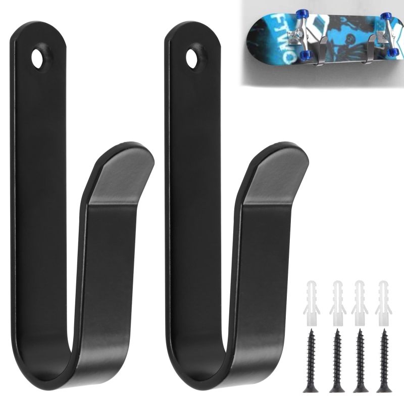 Snowboard Wall Mount Clip 2-Pack Durable Steel Plate Scratch-Resistant U-Shaped Board Storage Rack - Easy-Access Surfboard Wall Mount for Garage Home Board Display - Image 1