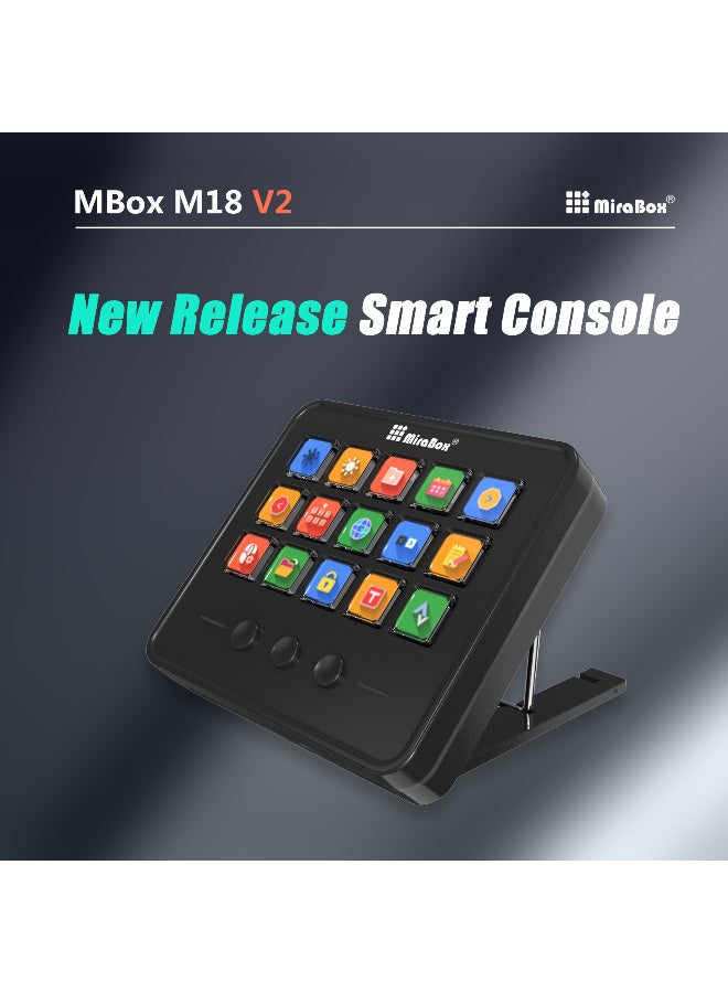 Mirabox Visual Custom Keyboard – Streamdeck with 15 LCD Keys + 3 Buttons, Smart Console with Icon Editing, Multi-Angle Stand, Easy Setup, 200+ Plugins, Portable Visual Control Panel for Streamers - Image 2