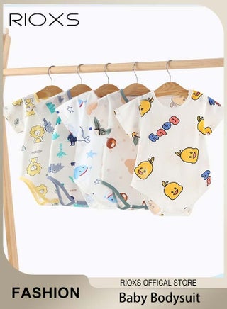 Baby Boys Girls Onepiece Romper Sets 5pcs Summer Baby Bodysuit Half Sleeves Romper Sleep Suit Sets for Baby Made from Lightweight Breathable and Soft Cotton Fabric - pzsku/ZF28954B45D93F91D36F2Z/45/1746230440/2a5229df-eefd-4f1f-a2f8-0226449565a8