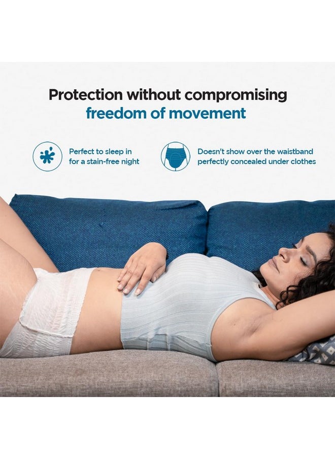 PEESAFE Pee Safe Disposable Period Panties For Women Leak Proof | L-Xl | Pack Of 4 | 360° Protection | Overnight Comfort | Rash & Toxin Free | No Leakage | Seamless Fit | Period Panty For Heavy Flow White  - Image 5