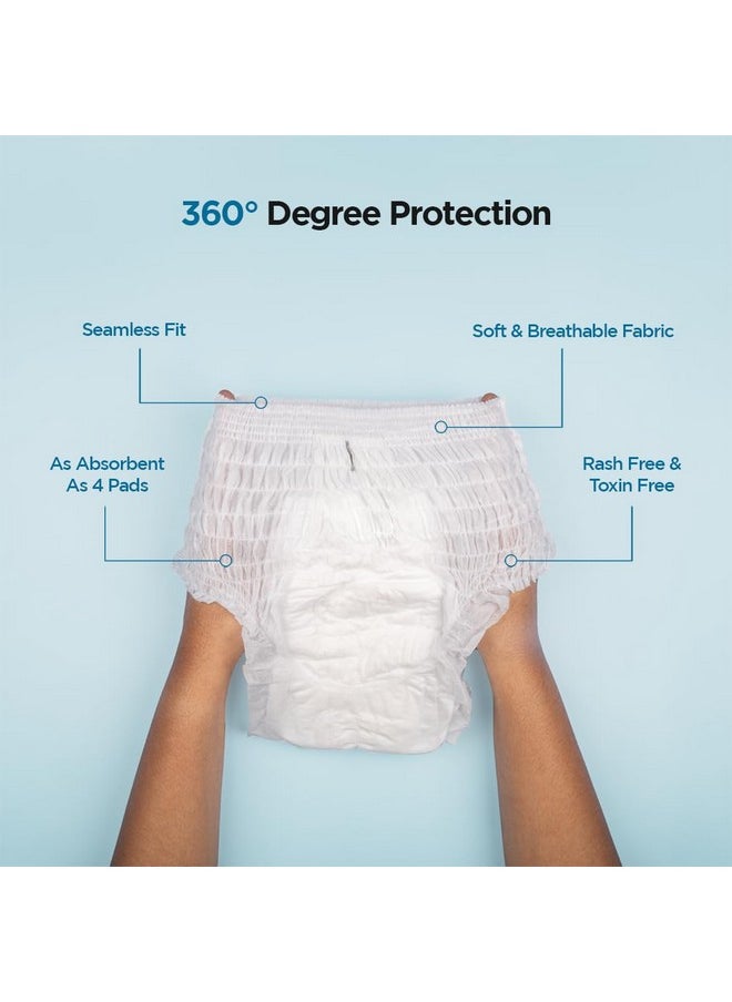 PEESAFE Pee Safe Disposable Period Panties For Women Leak Proof | L-Xl | Pack Of 4 | 360° Protection | Overnight Comfort | Rash & Toxin Free | No Leakage | Seamless Fit | Period Panty For Heavy Flow White  - Image 2