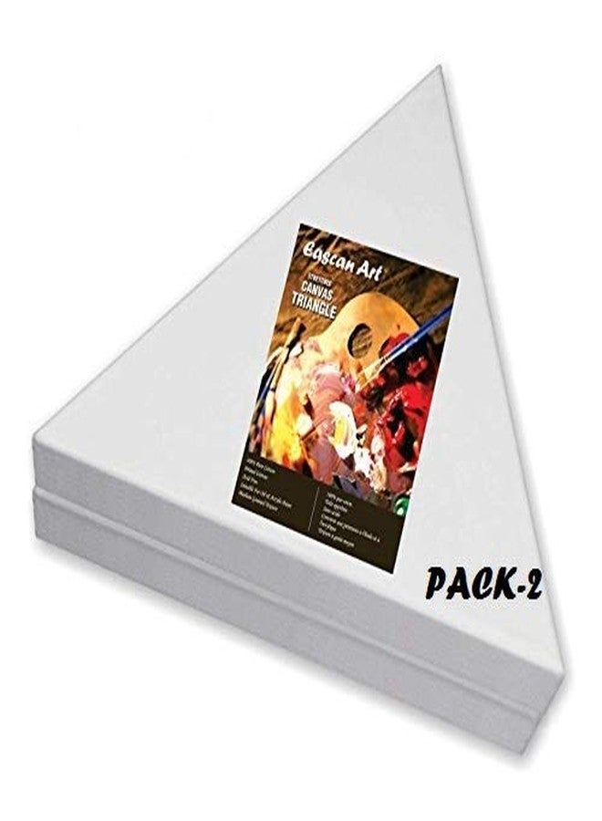 EASCAN ART Painting Drawing and Sketch Accessories Pre Stretched Triangle Shape Painting Canvas Frame Set of 2 (Size:9") - Image 1