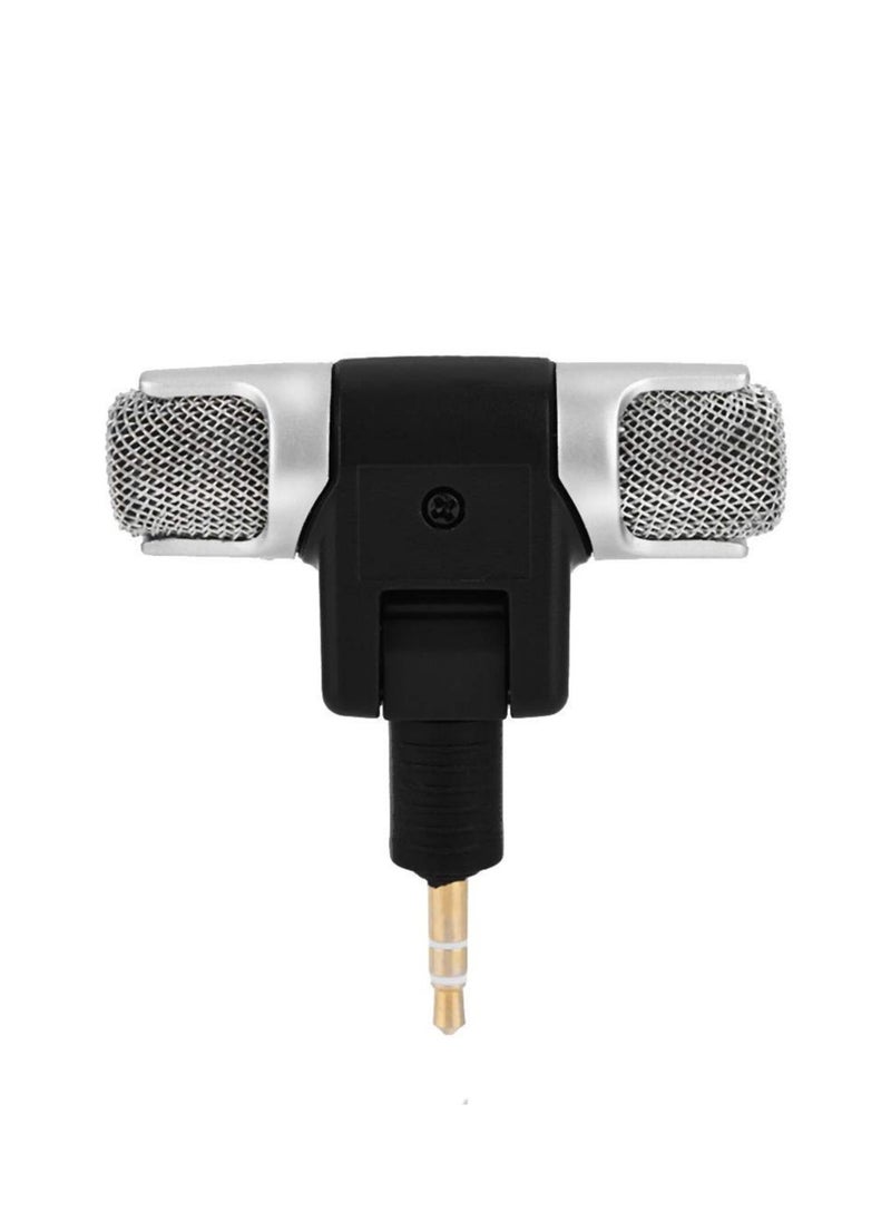 Excefore - Mini Stereo Condenser Microphone, Omnidirectional Condenser Microphone with 3.5mm Gold-plating Plug Jack for PC Laptop MD Camera - Image 1