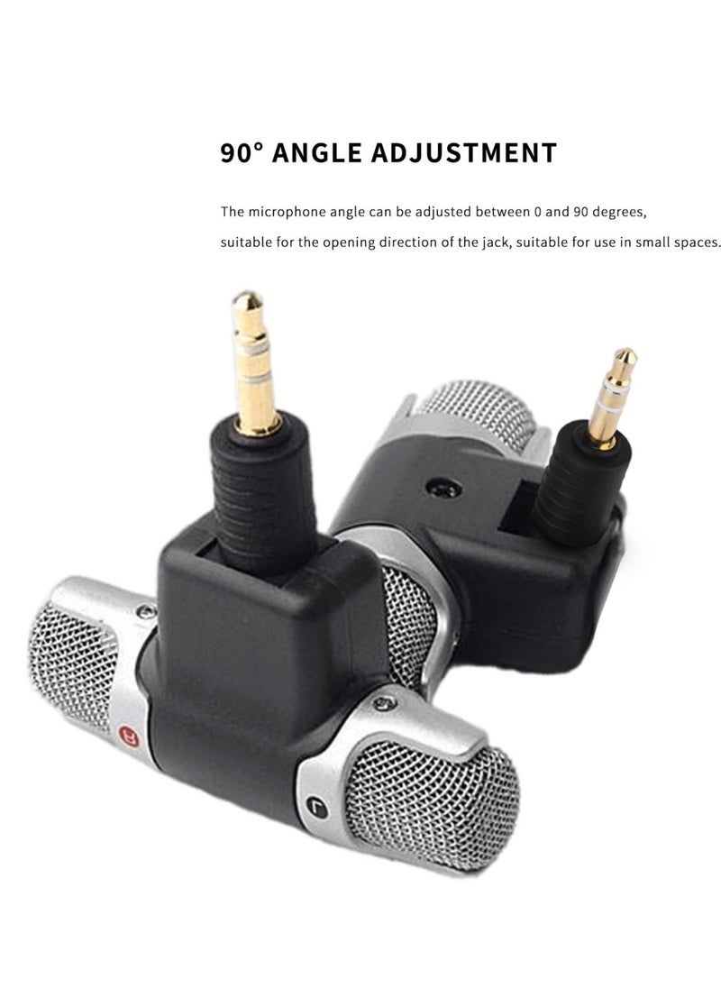 Excefore - Mini Stereo Condenser Microphone, Omnidirectional Condenser Microphone with 3.5mm Gold-plating Plug Jack for PC Laptop MD Camera - Image 1