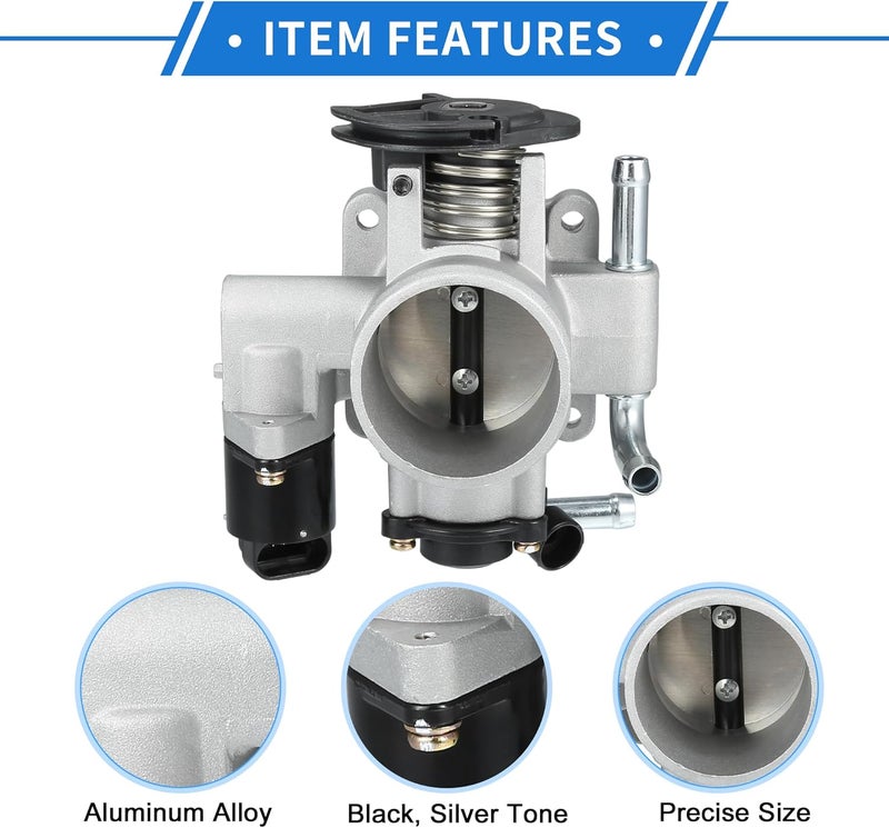 VekAuto Throttle Body Assembly for Chevrolet Aveo 1.6L L4 - Gas 2004-2005, 53.5mm Aluminum Alloy - Image 4