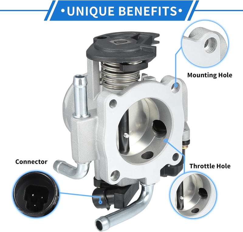VekAuto Throttle Body Assembly for Chevrolet Aveo 1.6L L4 - Gas 2004-2005, 53.5mm Aluminum Alloy - Image 3