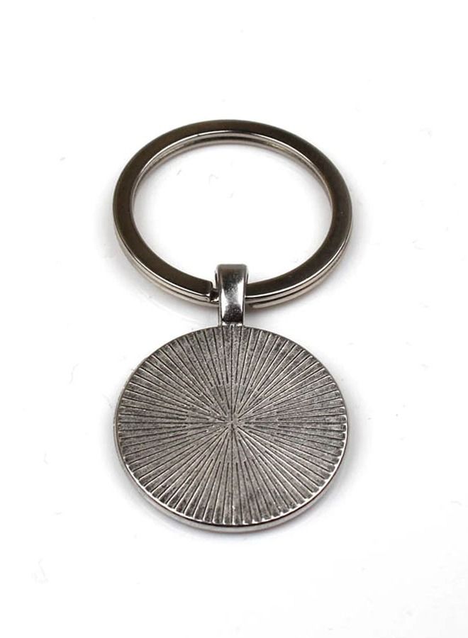 Unisex Fashion Metal Keychain Silver - Image 2