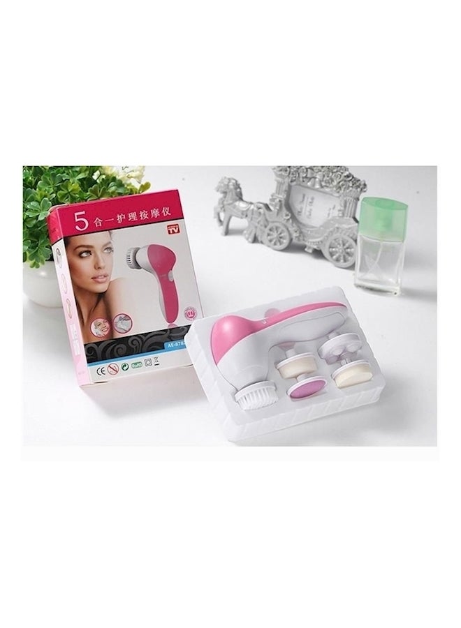 إسكدنيا فرشاة إلكترونية لتدليك الوجه 5 في 1 أبيض/ وردي 144جرام - Image 4