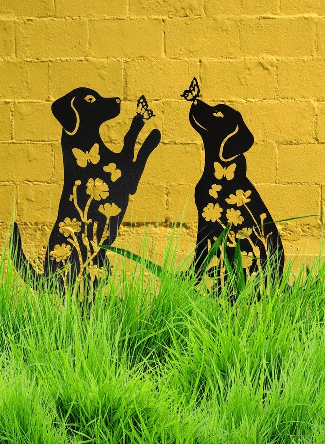 VICHTOP Metal Dog Garden Decor for Outside (2 Pack), 6.5"×10" Puppy Decorative Garden Stakes, Dog Silhouette Outdoor Dog Decor, Dog Yard Art, Weather Resistant Steel Dog Yard Decor for Dog Lovers - Image 5