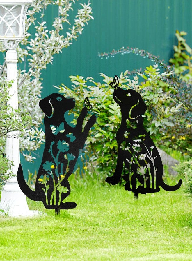 VICHTOP Metal Dog Garden Decor for Outside (2 Pack), 6.5"×10" Puppy Decorative Garden Stakes, Dog Silhouette Outdoor Dog Decor, Dog Yard Art, Weather Resistant Steel Dog Yard Decor for Dog Lovers - Image 4