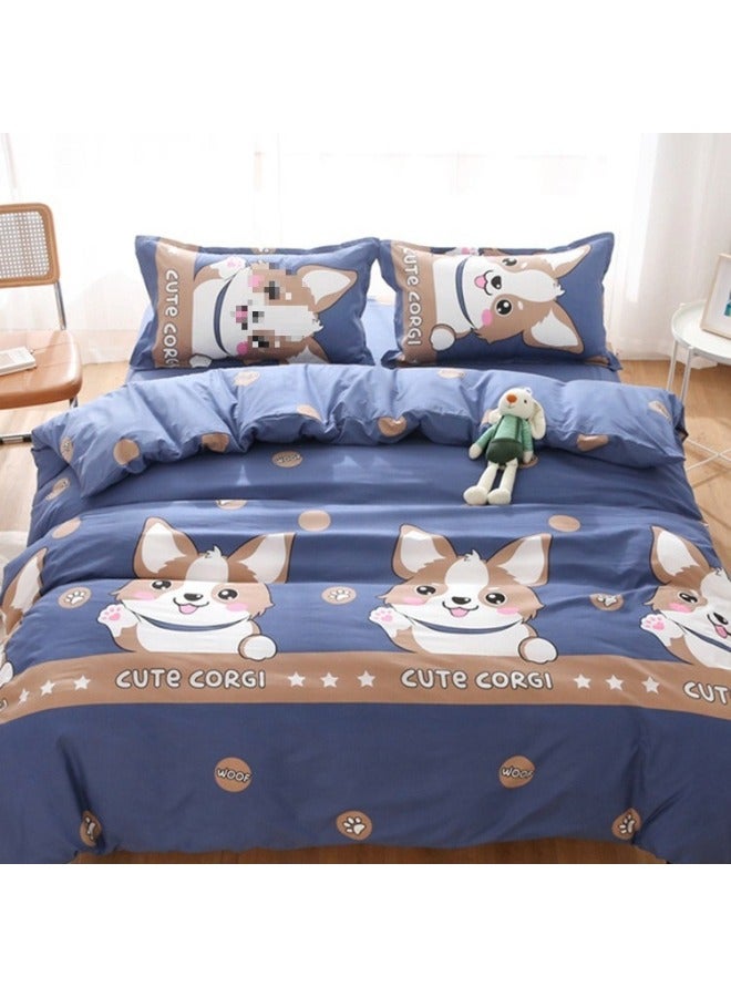 Quilt Cover Single Piece 150x 200 Student Dormitory Single Quilt Cover 200x 230cm Double Quilt Imitation Cotton Four Seasons Wholesale-Color:Small City Story-Specifications:110x150cm Children's Quilt Cover - Image 2