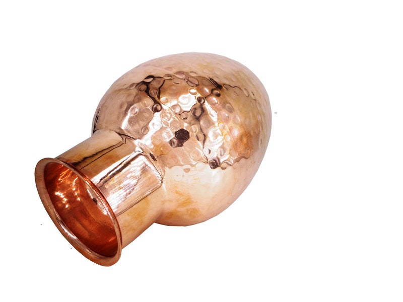 Taluka إبريق نحاسي مطروق يدويًا (7.5"X3" بوصة) سعة 1500 مل لتخزين وتقديم الماء لفوائد صحية جيدة - Image 3
