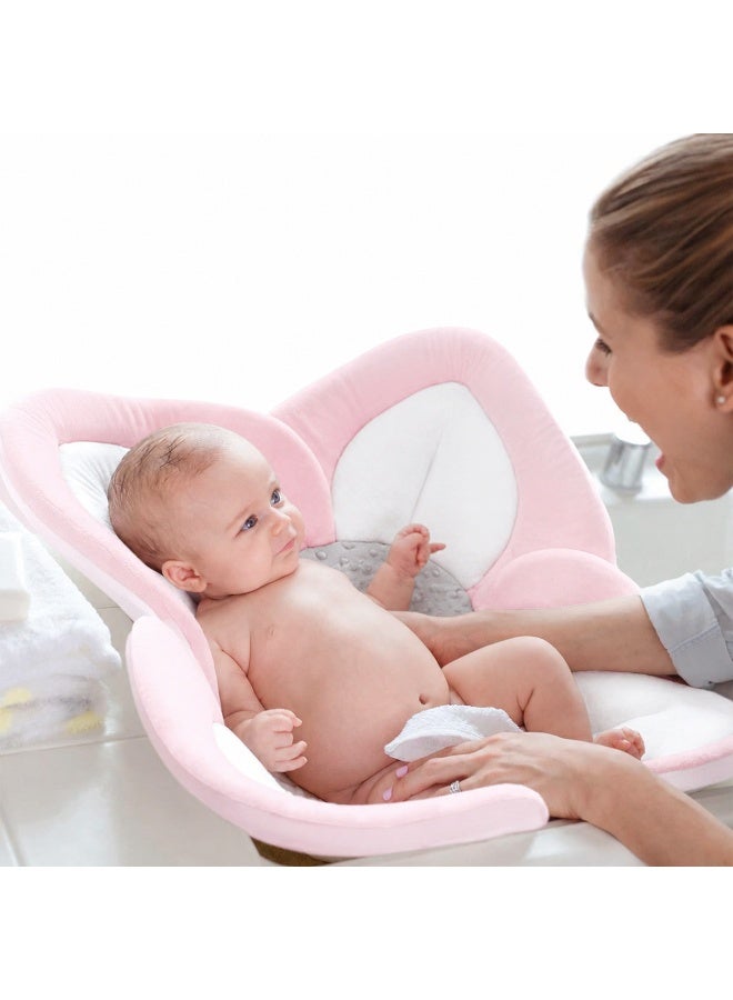 حصيرة دعم استحمام للرضع وحديثي الولادة، شبكة حمام أطفال مانعة للانزلاق، مقعد استحمام ناعم مع دعم آمن، إكسسوار حمام مريح للأطفال للمنزل - Image 1