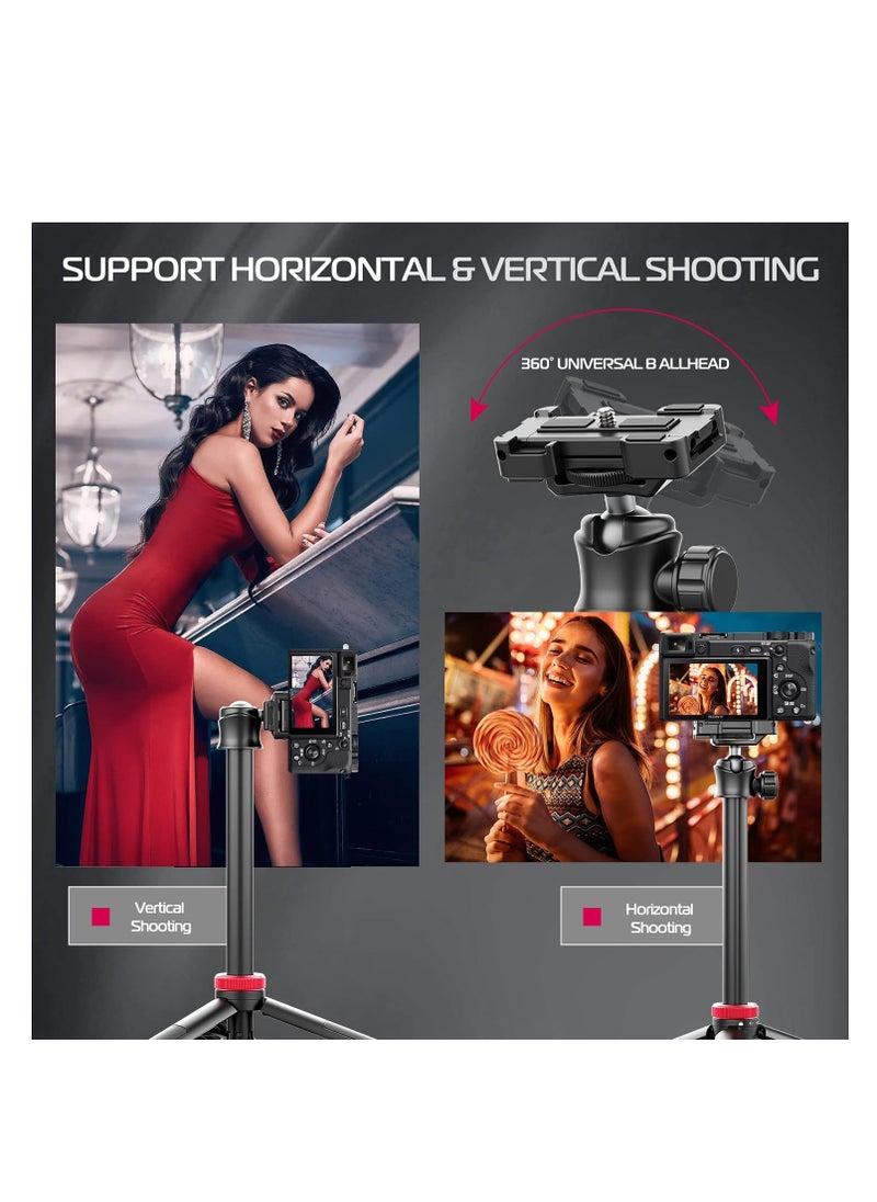 Ulanzi - ULANZI MT 44 Portable Tripod Handheld w Ball Head Extendable Phone Camera Tripod W Cold Shoe Travel Compact Lightweight Tripod For iPhone Smartphone Sony Canon Nikon Small Cameras - Image 1