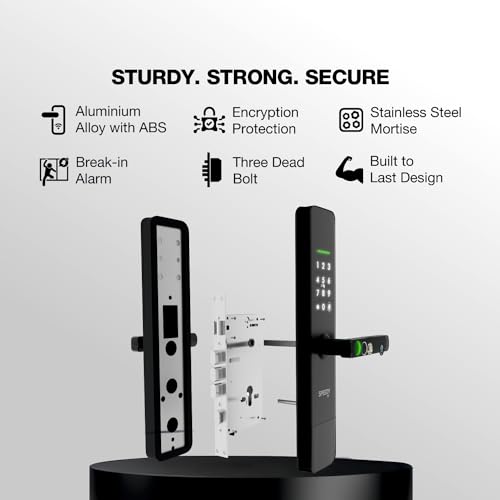 Speedy Atom 11 WiFi Enabled Smart Door Lock for Main Door | Biometric, 2 Emergency Keys | 2-Year Warranty & Free Installation by Brand | Door Thickness Should be Between: 35-80mm - Image 5
