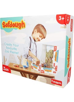 Sofdough Zoo Play Dough With 2D And 3D Molds And Colorful Dough