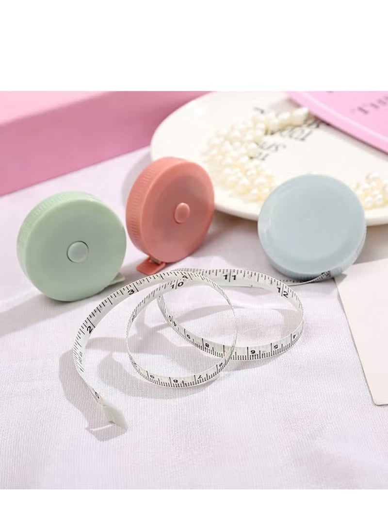 Mini Retractable Tape Measure(3 Packs) , Flexible, Pocket Size, Dual Sided, 150CM Tailor Measuring Tapes for Body Measurement Weight Loss Cloth Knitting Craft - Image 4