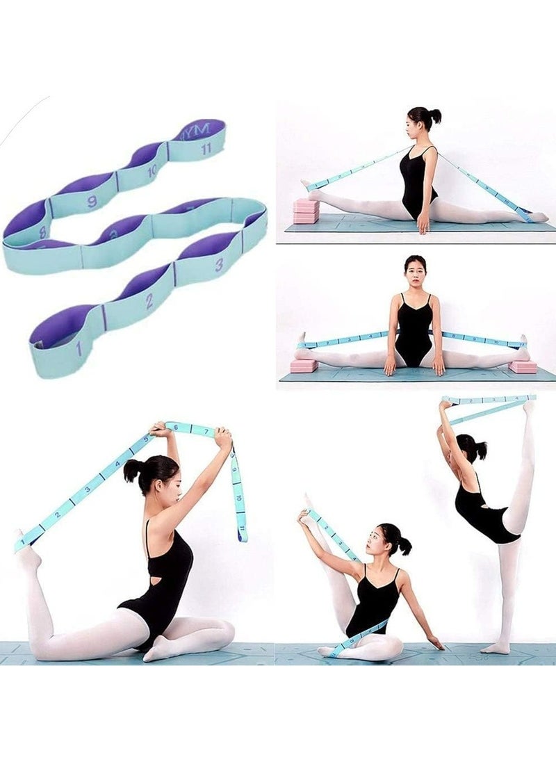 Oasisgalore Elastic Stretch Strap with 11 Adjustable Loops for Yoga, Pilates & Therapy  - Image 1