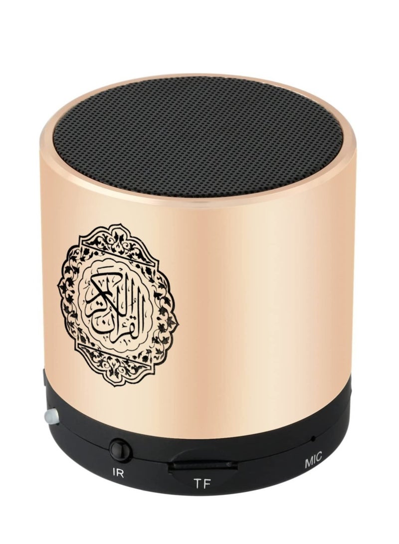 ELTRAZONE Remote Control Speaker Portable Quran Speaker MP3 Player 8GB TF FM Quran Koran Translator USB Rechargeable Speaker-Glod - Image 1