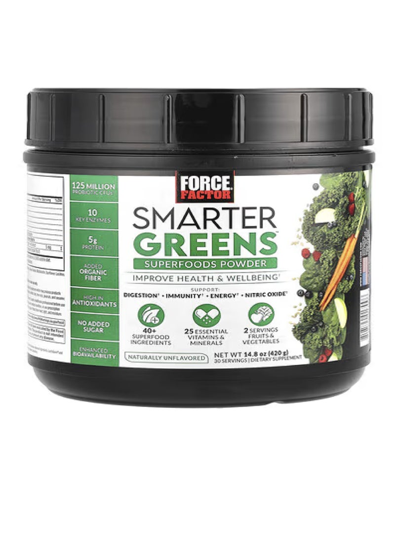 Smarter Greens™, Superfood Powder, Unflavored, 14.8 oz (420 g)