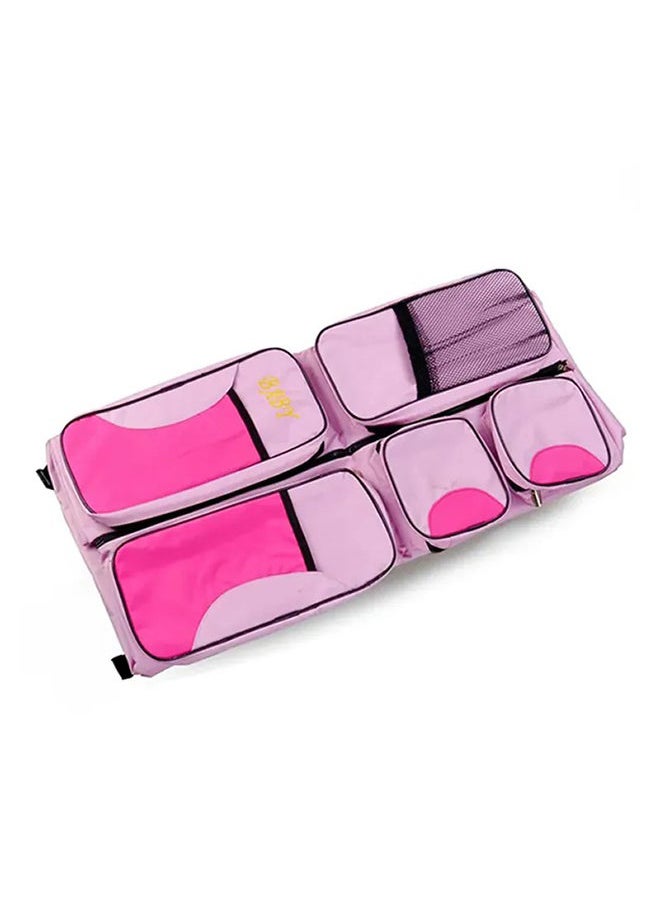 Multipurpose Baby Diaper Travel Cot Bag, Pink