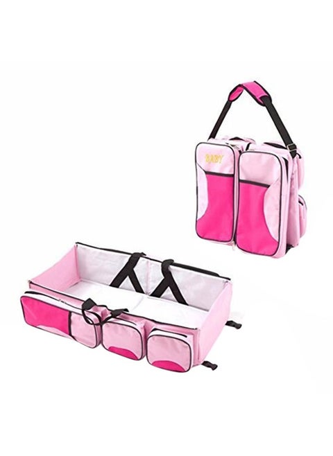 Multipurpose Baby Diaper Travel Cot Bag, Pink