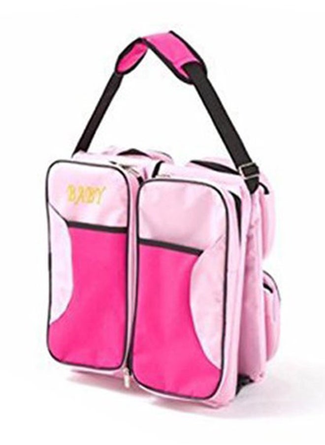 Multipurpose Baby Diaper Travel Cot Bag, Pink